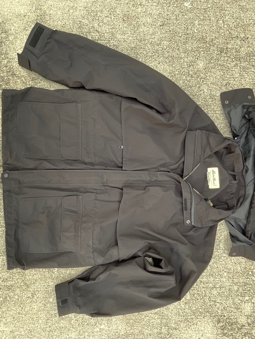 Eddie Bauer charcoal hooded jacket Size Large